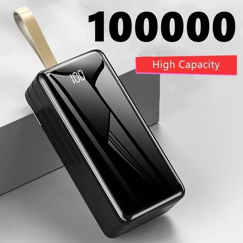 100000mAh Power Bank Portable Charger 4 USB Powerbank for Xiaomi iPhone 12 13 S22 External Battery Poverbank with Light
100000mAh Power Bank Portable Charger 4 USB Powerbank for Xiaomi iPhone 12 13 S22 External Battery Poverbank with Light