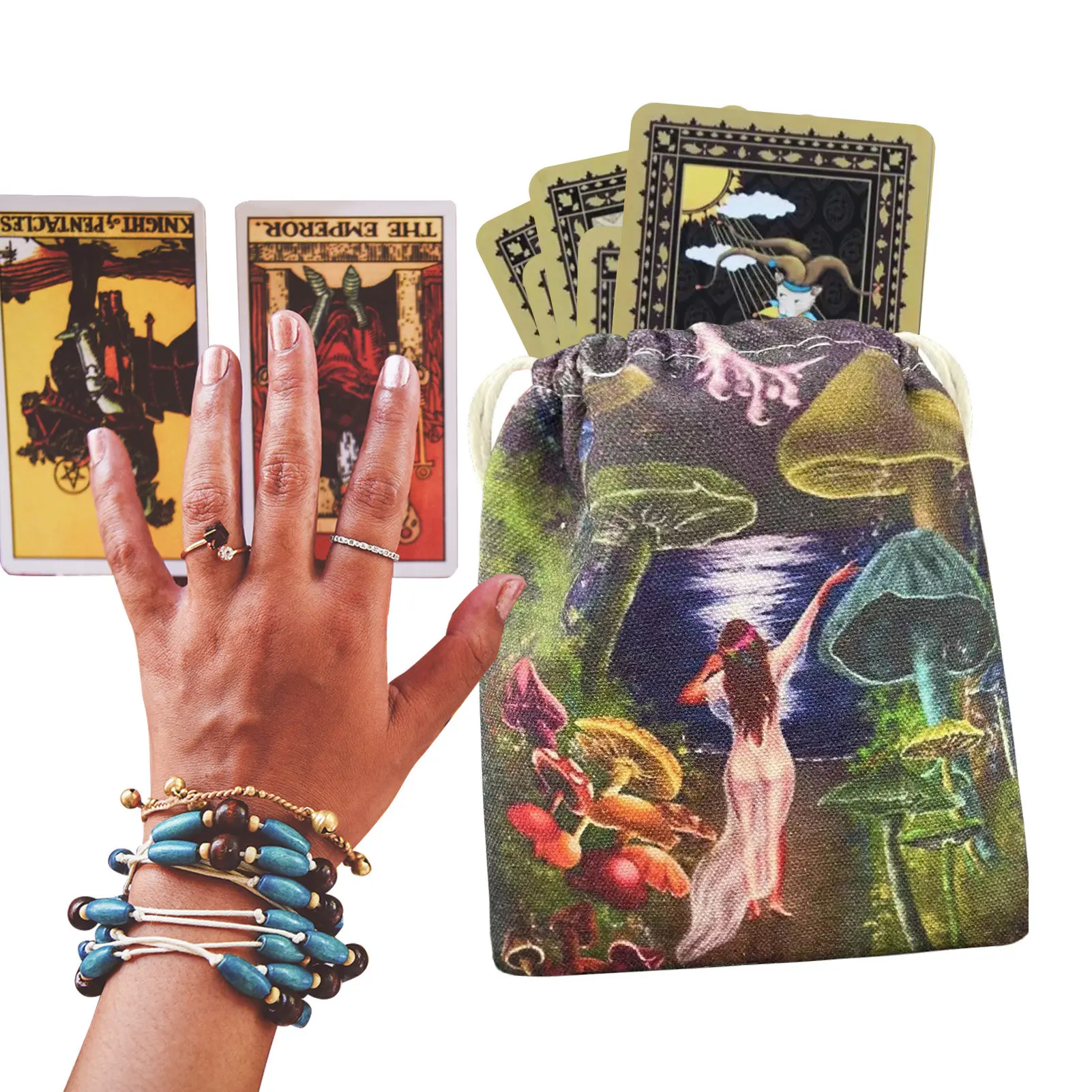 Tarot Card Storage Bag Double-sided Print Sea Goddess Drawstring Bag Dice Bag Board Game Cards Drawstring Package
Tarot Card Storage Bag Double-sided Print Sea Goddess Drawstring Bag Dice Bag Board Game Cards Drawstring Package
