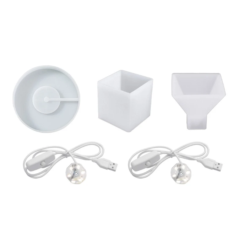 N58F Cylindrical Cube Resin Mold LED Silicone Mold Base Bracket Mold with 2 USB Powered Lights with Switch Used for Diy
N58F Cylindrical Cube Resin Mold LED Silicone Mold Base Bracket Mold with 2 USB Powered Lights with Switch Used for Diy