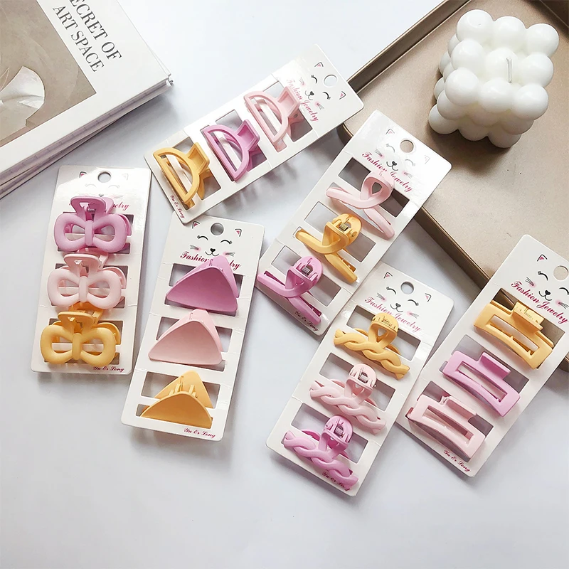 Frosted candy-colored small clip set high ponytail fixed artifact simple geometric hair catch half-tie hair clip shark clip
Frosted candy-colored small clip set high ponytail fixed artifact simple geometric hair catch half-tie hair clip shark clip