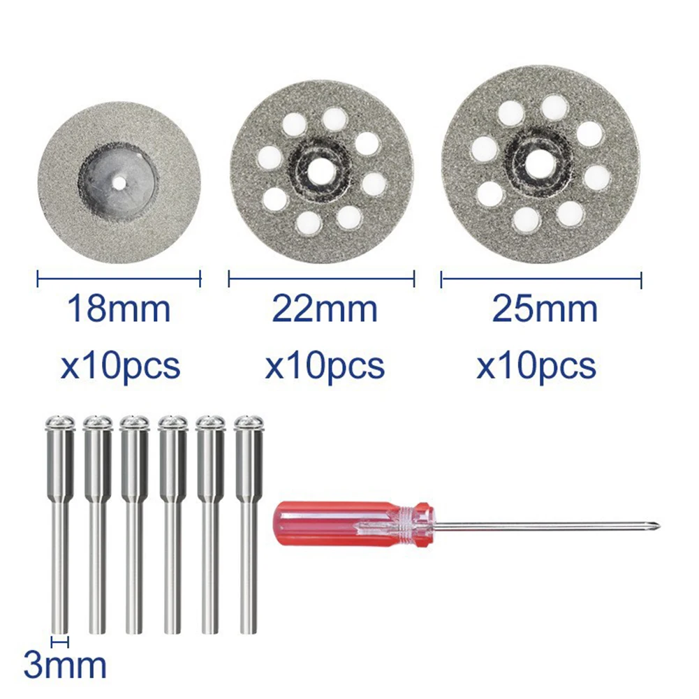 37 Pcs Diamond Mini Cutting Disc Circular Saw Blade 18/22/25mm 3mm Mandrel Shank Set For Rotary Tool Grinder Cutting Tools
37 Pcs Diamond Mini Cutting Disc Circular Saw Blade 18/22/25mm 3mm Mandrel Shank Set For Rotary Tool Grinder Cutting Tools