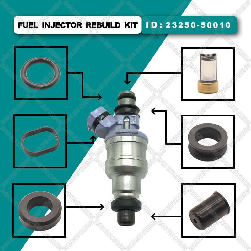 Fuel Injector Service Repair Kit Filters Orings Seals Grommets for 23250-50010 FOR TOYOTA LEXUS SUPRA LS400 1UZFE V8 32v 90-93
Fuel Injector Service Repair Kit Filters Orings Seals Grommets for 23250-50010 FOR TOYOTA LEXUS SUPRA LS400 1UZFE V8 32v 90-93