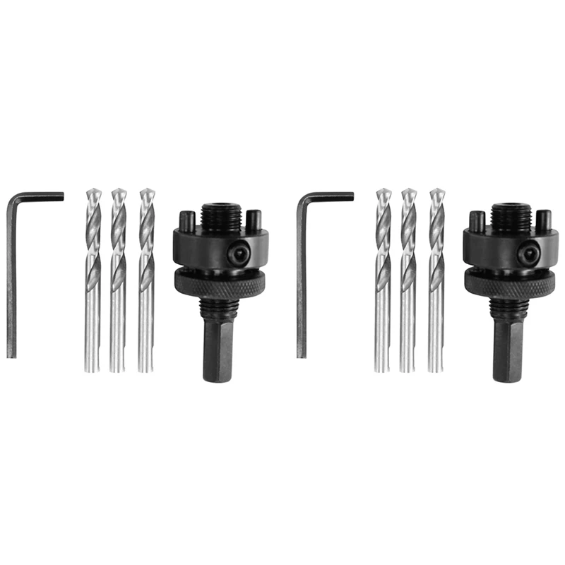 2 Set 7/16 Inch Hex Shank Hole Saw Arbor, Fits 1-1/4 Inch To 6 Inch Hole Saw Quick Change Heavy Duty Alloy-Steel Mandrel
2 Set 7/16 Inch Hex Shank Hole Saw Arbor, Fits 1-1/4 Inch To 6 Inch Hole Saw Quick Change Heavy Duty Alloy-Steel Mandrel
