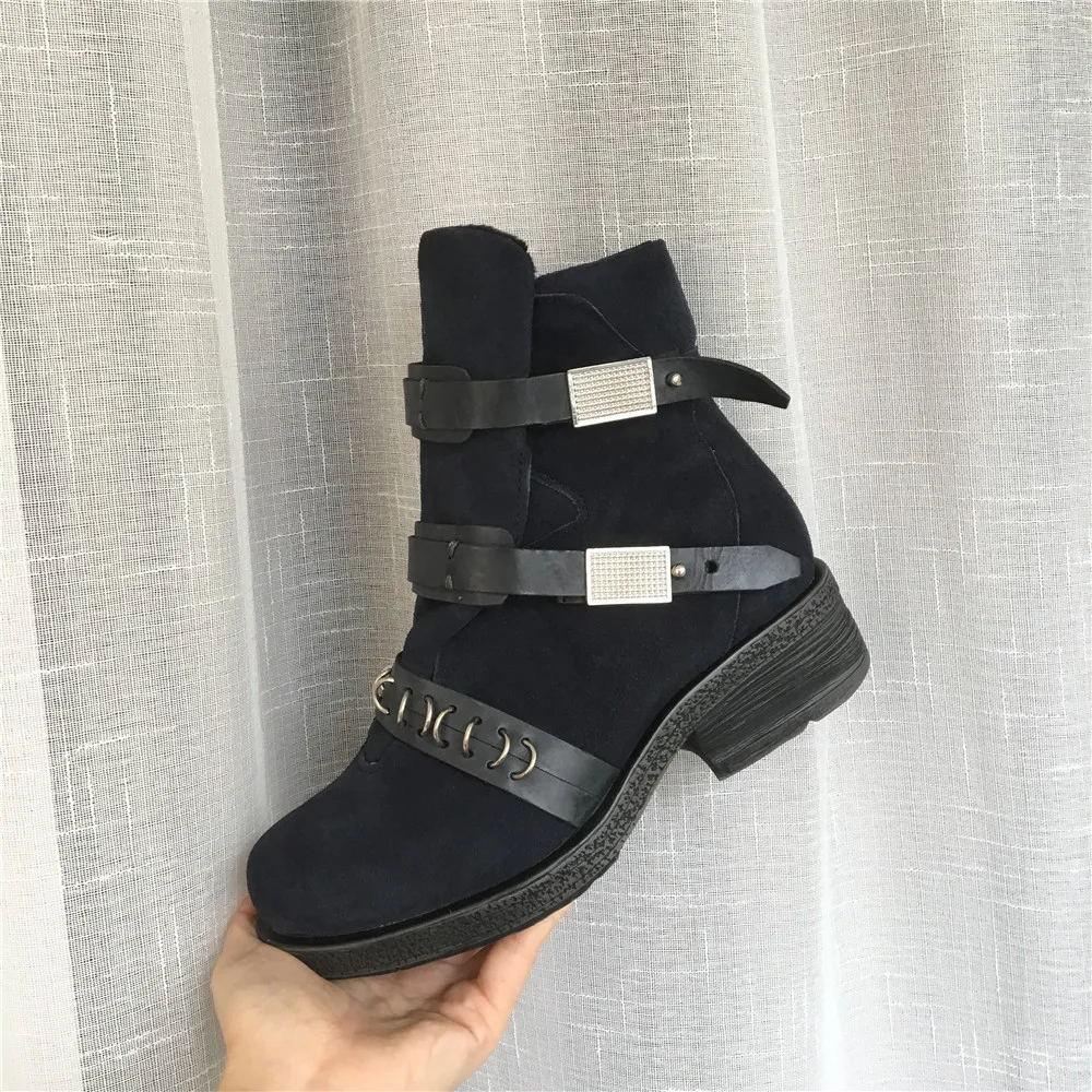 Size36 Blue Suede Women Ankle Boots Rome Stylish Strap Buckle Winter Platform Short Botas
Size36 Blue Suede Women Ankle Boots Rome Stylish Strap Buckle Winter Platform Short Botas