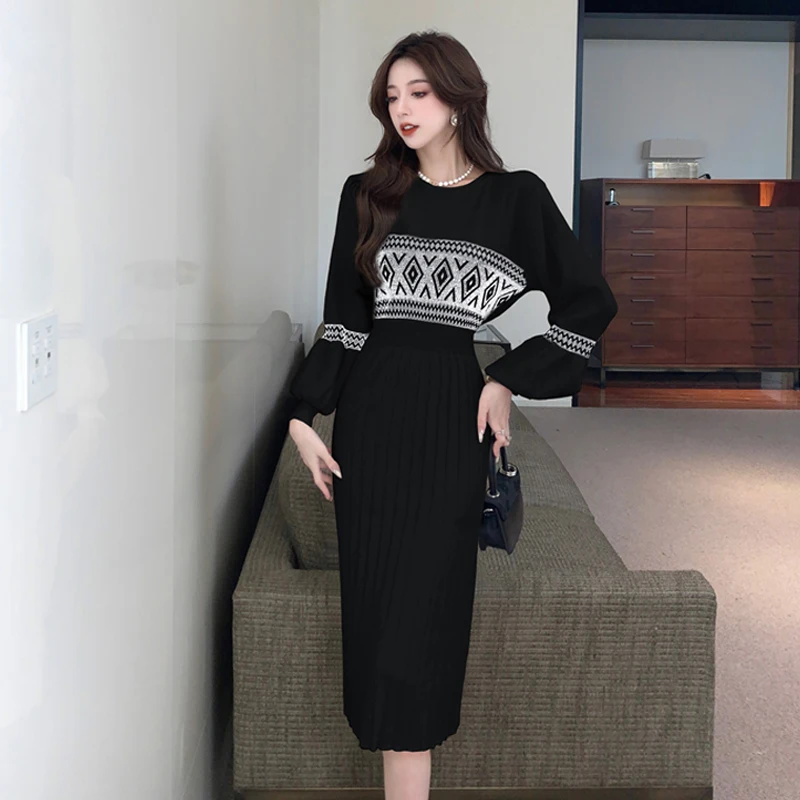 Korean Gentle Long Sleeve Knit Dress Female Autumn/Winter 2022 Round Neck Long Sleeves Waist Slimming Inside Base Sweater Dress
Korean Gentle Long Sleeve Knit Dress Female Autumn/Winter 2022 Round Neck Long Sleeves Waist Slimming Inside Base Sweater Dress