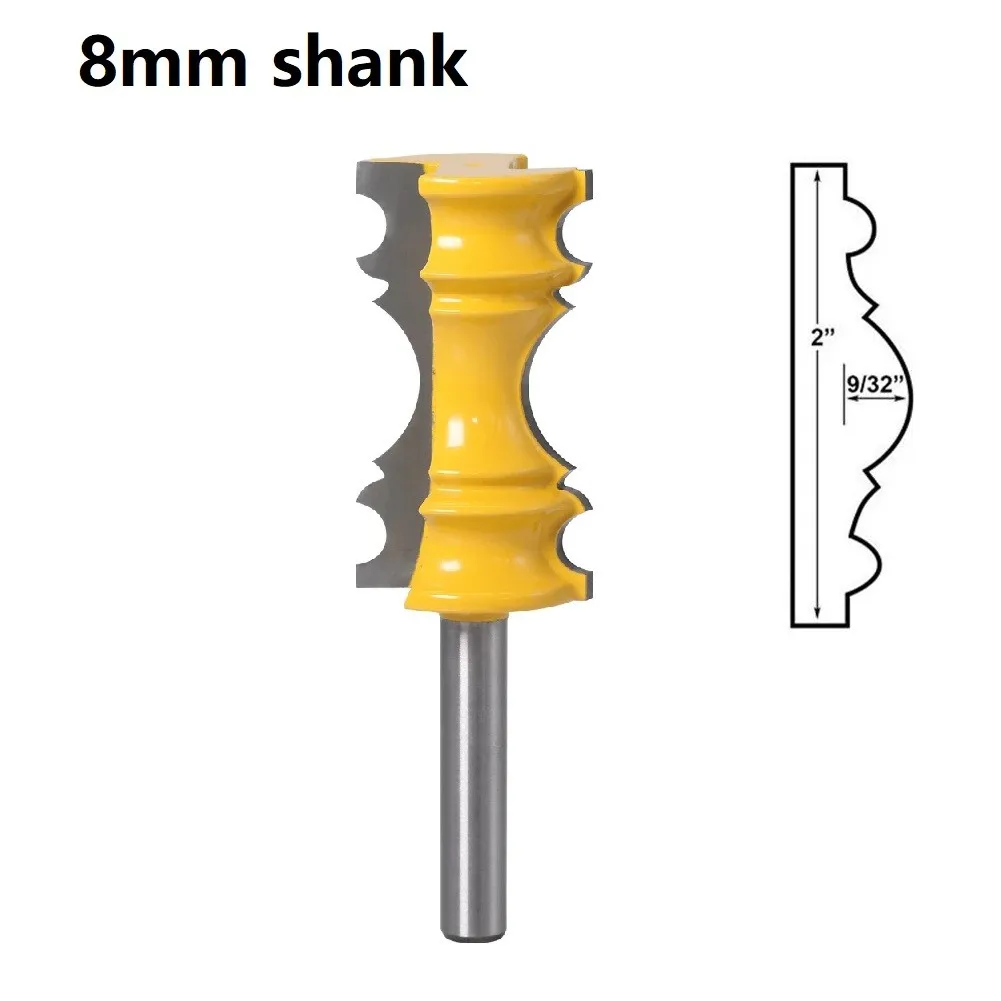 1PC 8mm Shank Triple Bead & Triple Flute Large Molding Router Bits Set Line Woodworking Cutter Woodworking Tools
1PC 8mm Shank Triple Bead & Triple Flute Large Molding Router Bits Set Line Woodworking Cutter Woodworking Tools
