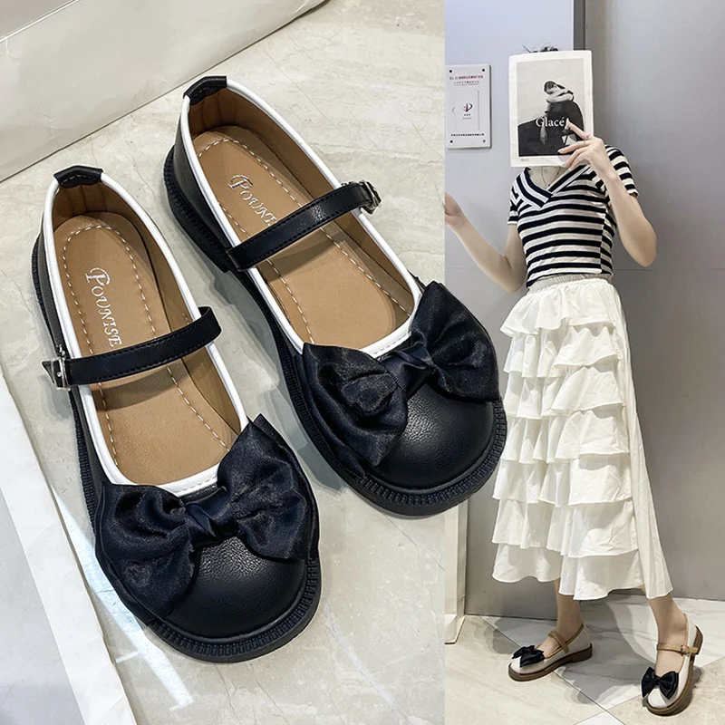 Shoes Woman Flats Oxfords Bow-Knot Low Heels British Style Shallow Mouth Dress Leather Summer Butterfly Retro New Preppy Butterf
Shoes Woman Flats Oxfords Bow-Knot Low Heels British Style Shallow Mouth Dress Leather Summer Butterfly Retro New Preppy Butterf