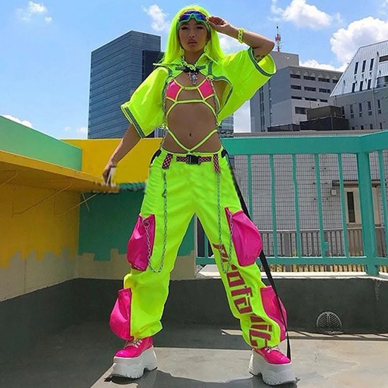 2022 Hip Hop Jazz Dance Clothing Women Fluorescent Green Top Pants Nightclub Ds Dj Gogo Dancer Costume Rave Outfits XS4725
2022 Hip Hop Jazz Dance Clothing Women Fluorescent Green Top Pants Nightclub Ds Dj Gogo Dancer Costume Rave Outfits XS4725