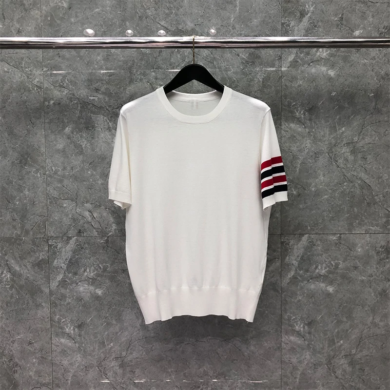 TB TNOM Sweater T-Shirt Men’s Boutique Casual 4-Bar Striped Knit Designer ClothingTops Solid Color Quailty Korea Short Sleeve
TB TNOM Sweater T-Shirt Men’s Boutique Casual 4-Bar Striped Knit Designer ClothingTops Solid Color Quailty Korea Short Sleeve