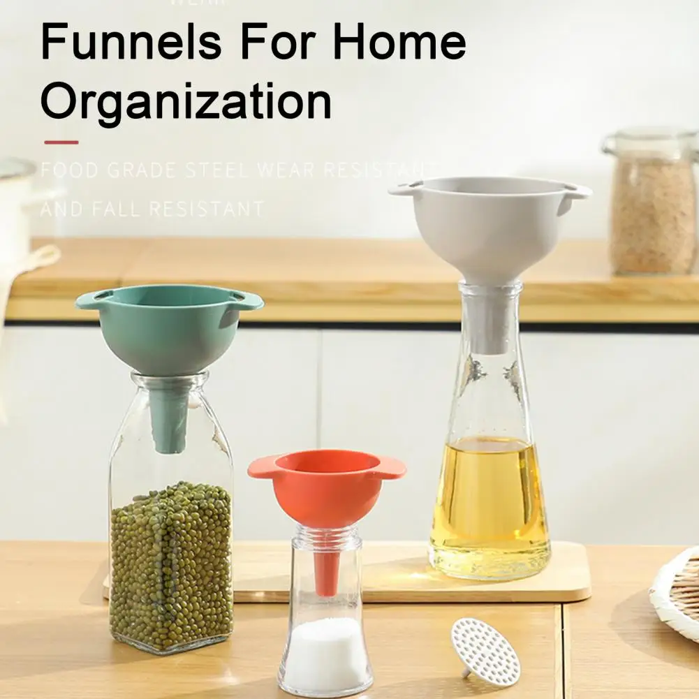 1 Se 3-in-1 Kitchen Funnel Set Multifunctional Oil Leak Filter Space-Saving Design Funnel Household Dispensing Liquid Wine Drain
1 Se 3-in-1 Kitchen Funnel Set Multifunctional Oil Leak Filter Space-Saving Design Funnel Household Dispensing Liquid Wine Drain