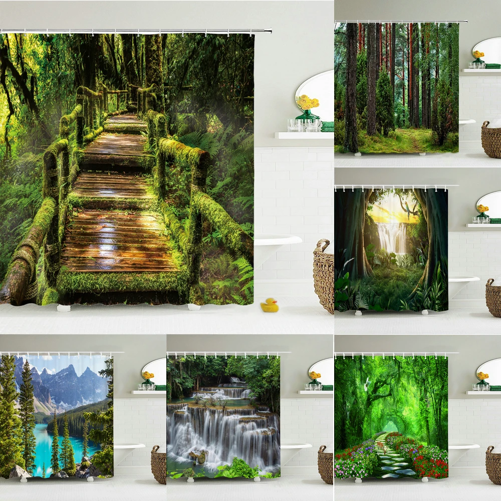 Forest Natural Scenery Shower Curtains High Quality Waterproof Shower Curtain Tree landscape Bathroom Curtain Polyester Fabric
Forest Natural Scenery Shower Curtains High Quality Waterproof Shower Curtain Tree landscape Bathroom Curtain Polyester Fabric