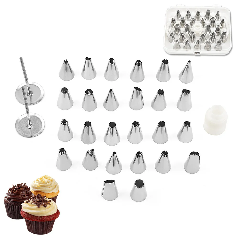 30PCS Stainless Steel Cake Decorating Tips Set with Storage Case, DIY Baking Tool, Home Use Icing Piping Nozzles
30PCS Stainless Steel Cake Decorating Tips Set with Storage Case, DIY Baking Tool, Home Use Icing Piping Nozzles