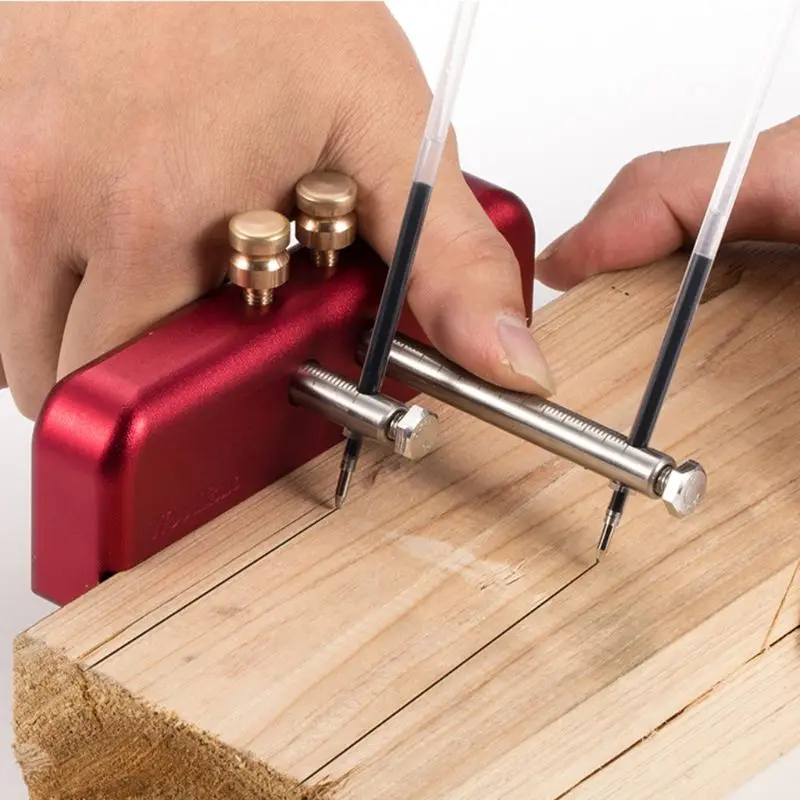 Woodworking Marker Double-head Scriber Aluminum alloy Carpenter Marking Tools Contour Gauge Parallel Layout Scribing Measuring
Woodworking Marker Double-head Scriber Aluminum alloy Carpenter Marking Tools Contour Gauge Parallel Layout Scribing Measuring