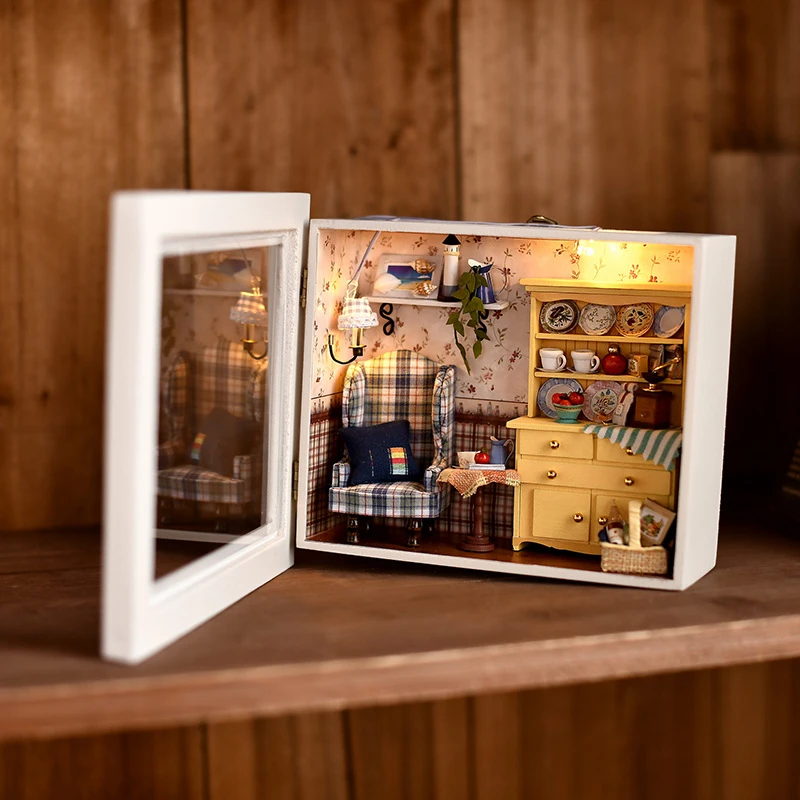 DIY Wooden Photo Frame Dollhouse Kit Miniature Bedroom Squirrel Coffee Room Doll Houses Furniture Assembled Casa Friends Gifts
DIY Wooden Photo Frame Dollhouse Kit Miniature Bedroom Squirrel Coffee Room Doll Houses Furniture Assembled Casa Friends Gifts