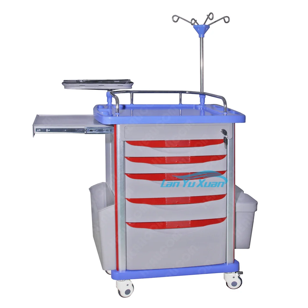 Medical Equipment Hospital Furniture HET-75001B ABS Emergency Trolley with Drawers In Stock
Medical Equipment Hospital Furniture HET-75001B ABS Emergency Trolley with Drawers In Stock