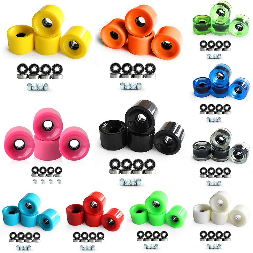 4Pc PU Skateboard Longboard Street Skate Wheels 70x51mm With Bearings Spacers PU Roller Skating ABEC-9 Bearing Accessories
4Pc PU Skateboard Longboard Street Skate Wheels 70x51mm With Bearings Spacers PU Roller Skating ABEC-9 Bearing Accessories