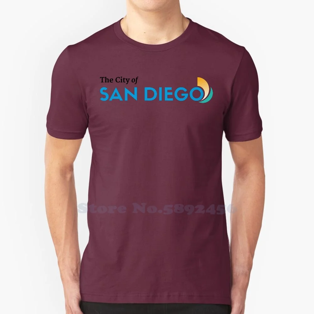 

Футболка с логотипом бренда Сан-Диего, высокое качество, 2023, модная футболка, новая футболка с графическим рисунком
