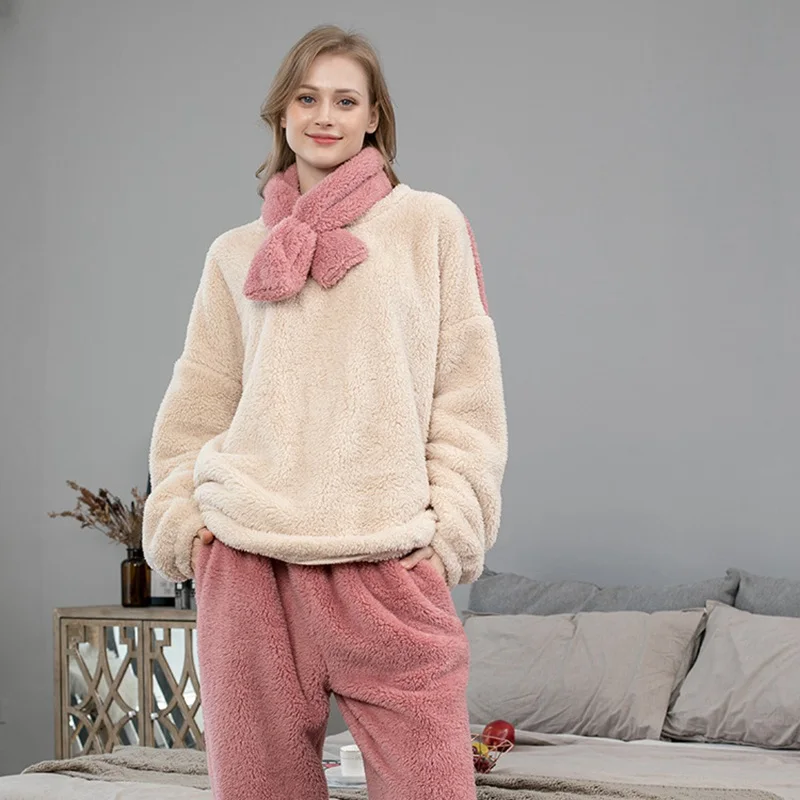 3 Piece Winter Warm Pajamas long pants for women Flannel Pijamas Long Sleeve Thickened Sleepwear Loungewear Nightwear Home Wear
3 Piece Winter Warm Pajamas long pants for women Flannel Pijamas Long Sleeve Thickened Sleepwear Loungewear Nightwear Home Wear