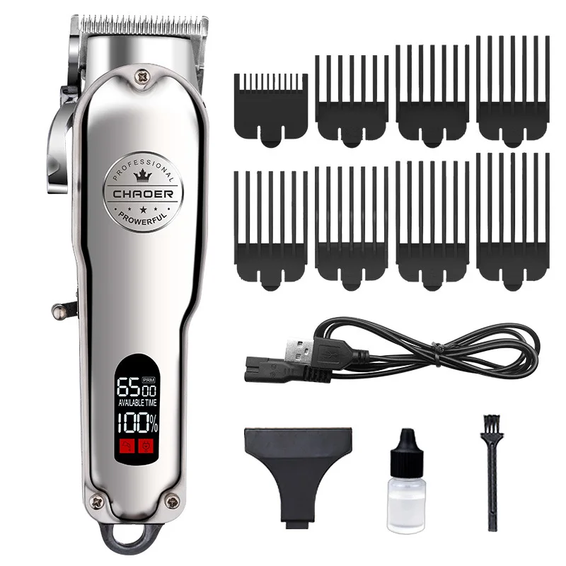 USB Electric Hair Clipper Stainless Steel Men's Hair Trimmer with LED Display Beard Shaver Hair Cutting Machine
USB Electric Hair Clipper Stainless Steel Men's Hair Trimmer with LED Display Beard Shaver Hair Cutting Machine