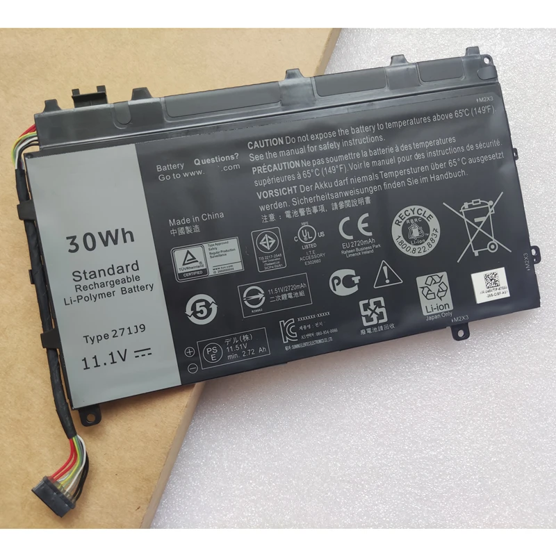 Original 271J9 MN791 3WKT0 GWV47 0GWV47 YX81V 0YX81V Laptop Battery 11.1V 30Wh For Dell Latitude 13 7350 7000 Series Notebook
Original 271J9 MN791 3WKT0 GWV47 0GWV47 YX81V 0YX81V Laptop Battery 11.1V 30Wh For Dell Latitude 13 7350 7000 Series Notebook