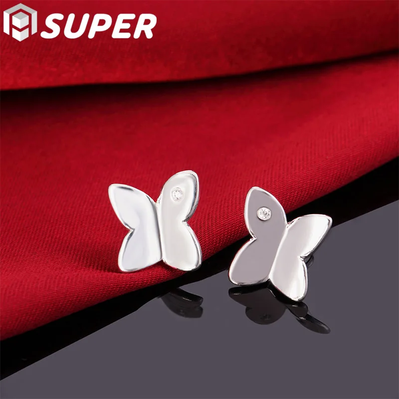 925 Sterling Silver Butterfly AAA Zircon Stud Earrings for Women Wedding Engagement Fashion Charm Jewelry
925 Sterling Silver Butterfly AAA Zircon Stud Earrings for Women Wedding Engagement Fashion Charm Jewelry
