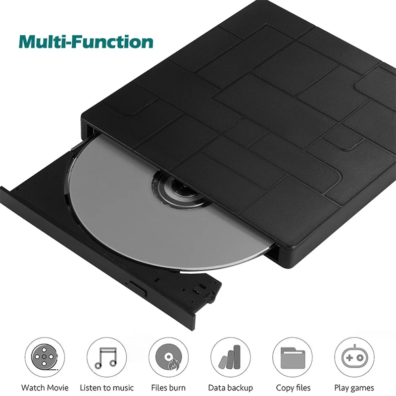 

Top Deals Dual Interface External CD Drive USB 3.0 DVD Drive RW CD DVD Writer With SD TF Card Reader For Laptop Desktop PC