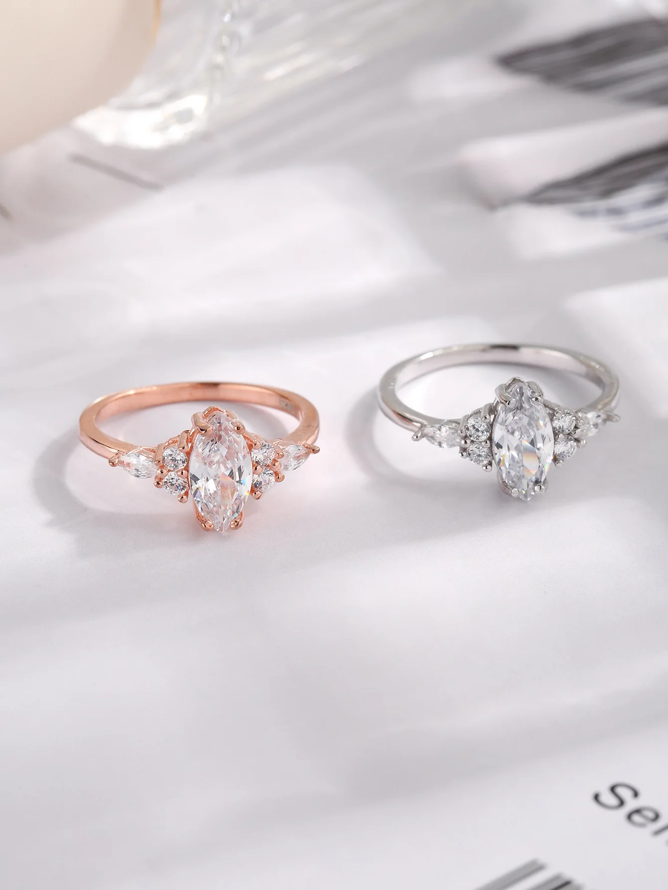 2023 Fashionable New S925 Sterling Silver European and American Simple Diamond Horse Eye Ring Small Design Women's Ring
2023 Fashionable New S925 Sterling Silver European and American Simple Diamond Horse Eye Ring Small Design Women's Ring