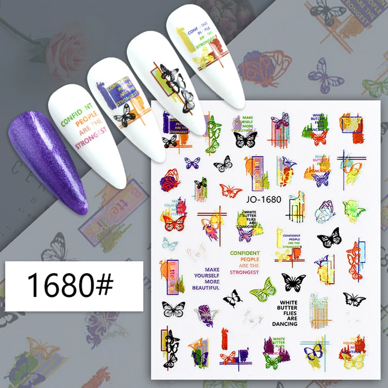 3D laser sticker for nail art decoration self adhesive film DIY manicure tip butterfly flowers leaves geometric nail decal YJ093
3D laser sticker for nail art decoration self adhesive film DIY manicure tip butterfly flowers leaves geometric nail decal YJ093