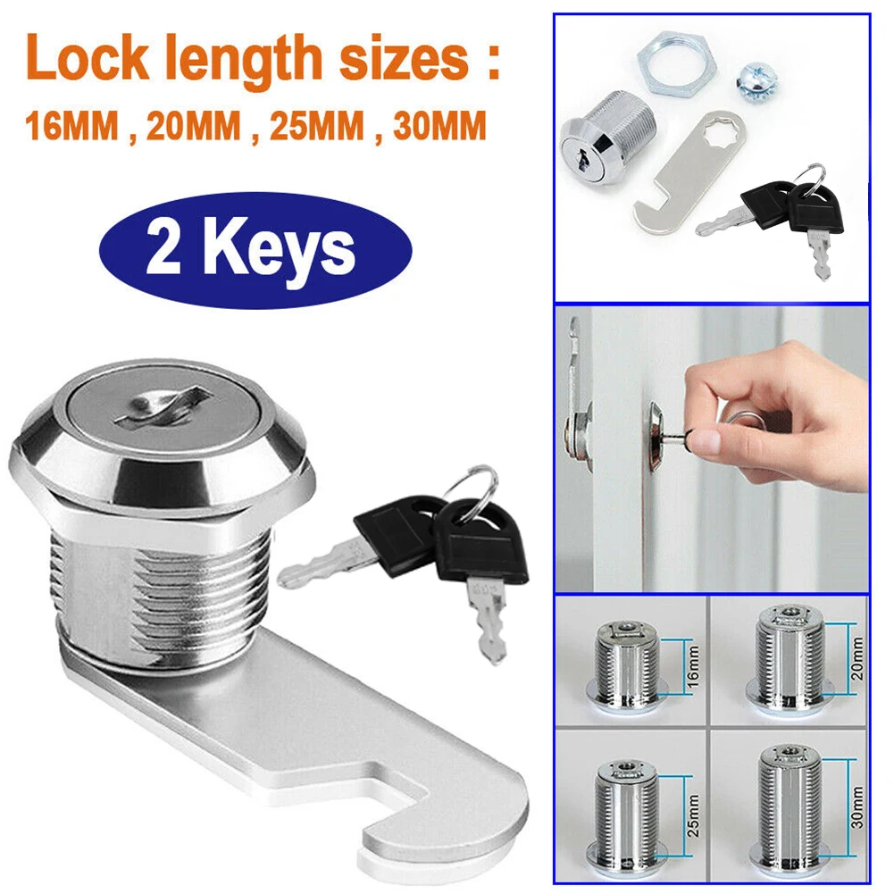 Cam Lock 16/20/25/30mm Cabinet Drawer Lock With 2 Key Furniture Hardware Cylinder Lock For Office Desk Letter Box
Cam Lock 16/20/25/30mm Cabinet Drawer Lock With 2 Key Furniture Hardware Cylinder Lock For Office Desk Letter Box