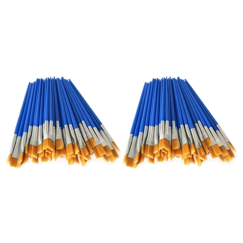 200 Pcs Flat Paint Brushes Set Kids Nylon Hair Acrylic Small Oil Watercolor Artist Painting Kits
200 Pcs Flat Paint Brushes Set Kids Nylon Hair Acrylic Small Oil Watercolor Artist Painting Kits
