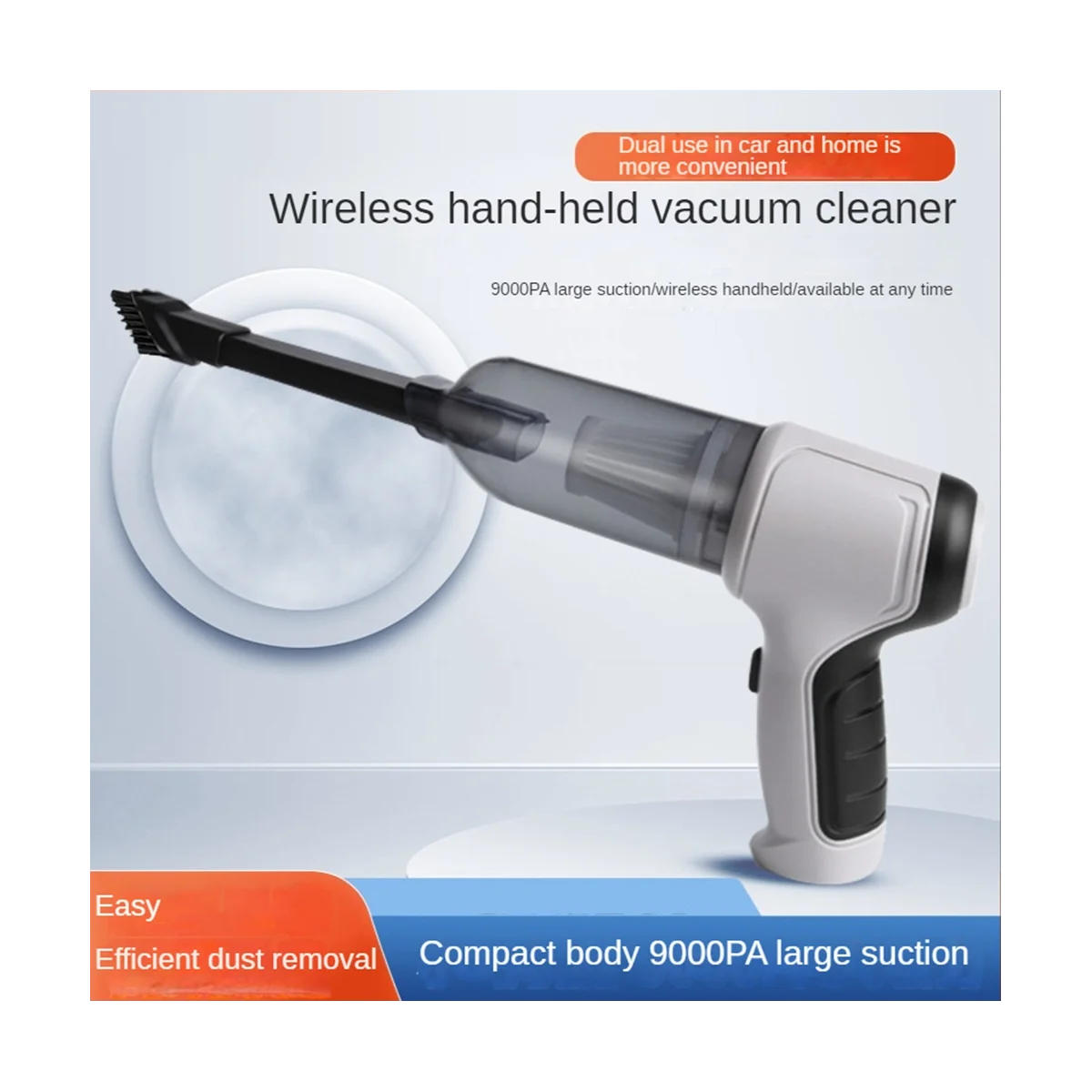 120W 9000Pa Super Powerful Wireless Blow and Suck Dual-Purpose Handheld Household Portable Car Keyboard Vacuum Cleaner-A
120W 9000Pa Super Powerful Wireless Blow and Suck Dual-Purpose Handheld Household Portable Car Keyboard Vacuum Cleaner-A