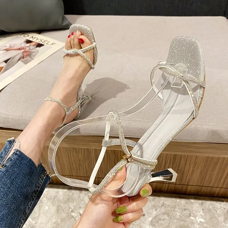 Clear Heels Rhinestone Sandals Black Shoes for Women 2022 Summer Buckle Strap Med Bling Bling Beige Stiletto Comfort Medium New
Clear Heels Rhinestone Sandals Black Shoes for Women 2022 Summer Buckle Strap Med Bling Bling Beige Stiletto Comfort Medium New