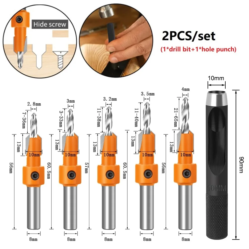 10mm Woodworking Countersink Router Bit Punching Drill Screw Extractor Milling 8mm Shank HSS Router Bit Wood Milling Cutter
10mm Woodworking Countersink Router Bit Punching Drill Screw Extractor Milling 8mm Shank HSS Router Bit Wood Milling Cutter