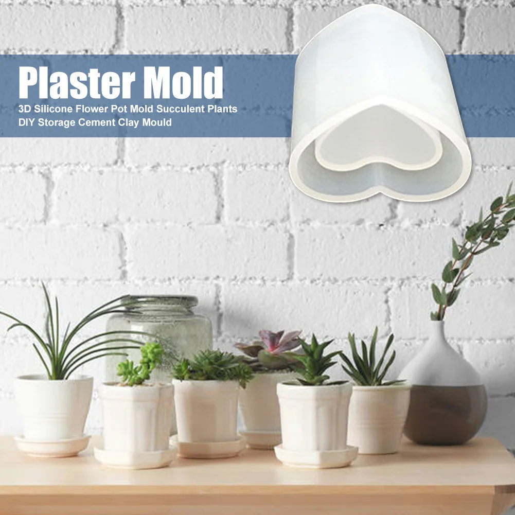 Handmade Crafts Crystal Epoxy Flowerpot Mold 3D Silicone Succulent Plant Plaster Clay Mould DIY Pen Storage Holder Mold Craft
Handmade Crafts Crystal Epoxy Flowerpot Mold 3D Silicone Succulent Plant Plaster Clay Mould DIY Pen Storage Holder Mold Craft