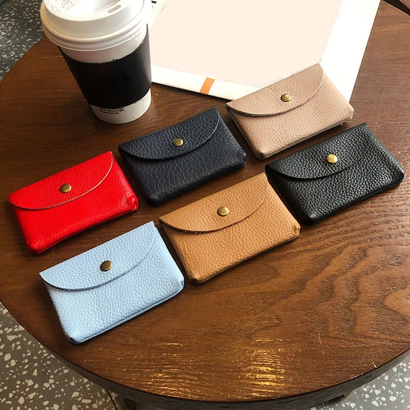 New Soft Leather Solid Color Coin Purse Simple Buckle Coin Pouch Storage Bag Portable Card Case Credit Bank ID Card Organizer
New Soft Leather Solid Color Coin Purse Simple Buckle Coin Pouch Storage Bag Portable Card Case Credit Bank ID Card Organizer