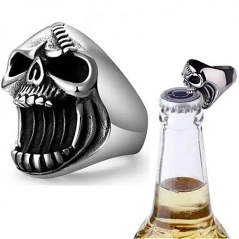 36mm Novelty Ring Beer Bottle Opener Skull Head Ring-shape Alloy Finger Bottle Beer Cap Opening Metal Can Opener Gifts For Guest
36mm Novelty Ring Beer Bottle Opener Skull Head Ring-shape Alloy Finger Bottle Beer Cap Opening Metal Can Opener Gifts For Guest