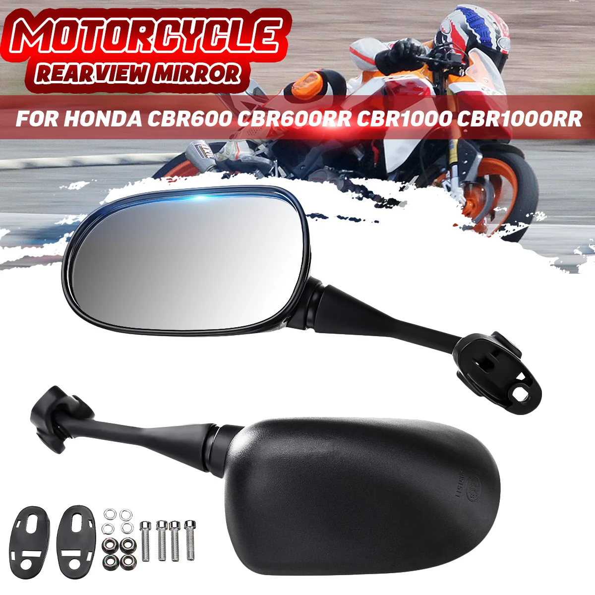 2pcs Motorcycle Rearview Mirror Racing Sport Bike Back Side Mirrors For HONDA CBR600 CBR600RR CBR1000 CBR1000RR
2pcs Motorcycle Rearview Mirror Racing Sport Bike Back Side Mirrors For HONDA CBR600 CBR600RR CBR1000 CBR1000RR