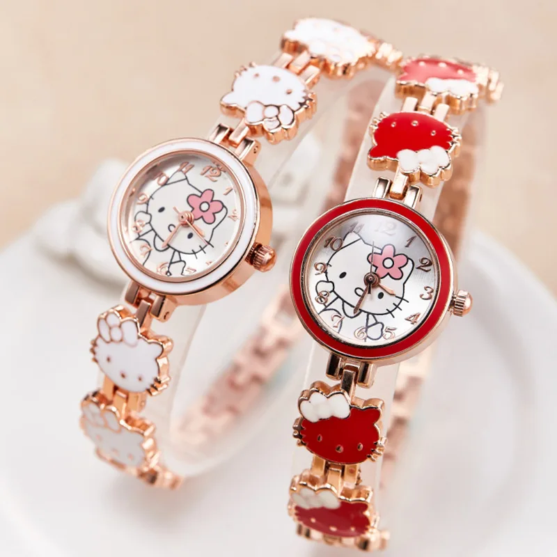 Sanrio Hello Kitty Watch Women's Fashion Cute Children's Bracelet Steel Band Watch Ladies Student Electronic Quartz Watch Gift
Sanrio Hello Kitty Watch Women's Fashion Cute Children's Bracelet Steel Band Watch Ladies Student Electronic Quartz Watch Gift