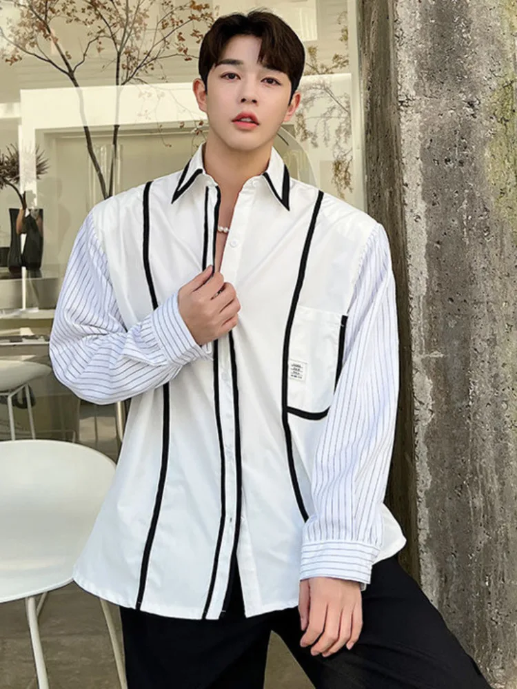 SYUHGFA Men Clothing 2022 Autumn Lapel Striped Patchwork Long Sleeve Shirt For Men Single Pocket Loose Casual Style Shirts Tops
SYUHGFA Men Clothing 2022 Autumn Lapel Striped Patchwork Long Sleeve Shirt For Men Single Pocket Loose Casual Style Shirts Tops