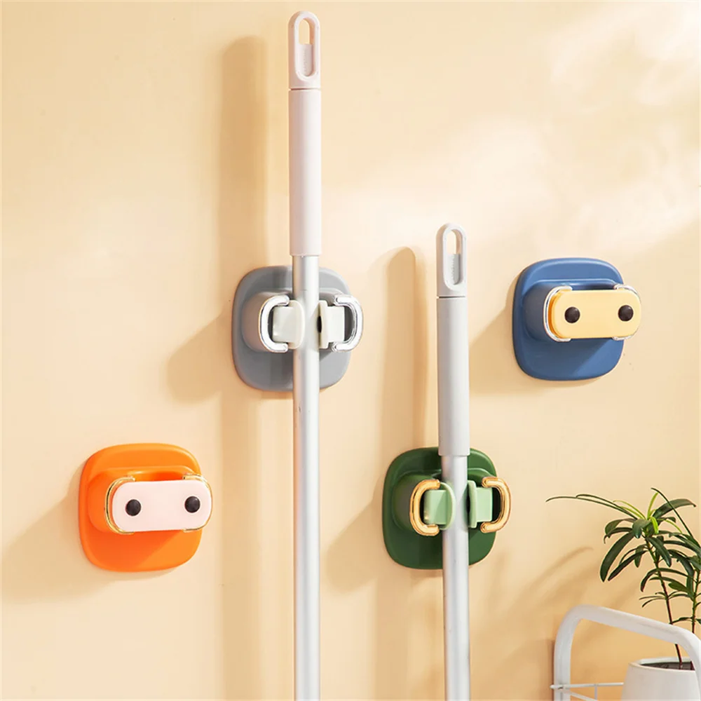 

Mop Hook Traceless Wall Mounted Mop Bathroom Accessories Bathroom Hook Strong Sticky Hook Kitchen Accessories Broom Card Holder