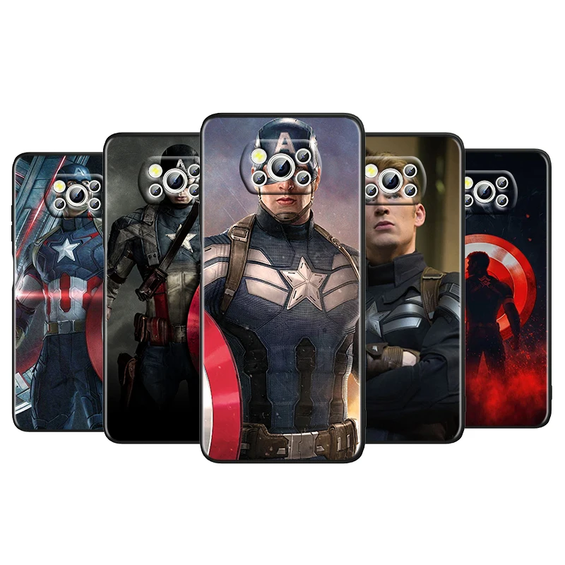 Marvel Captain America For Xiaomi Poco M4 X3 F3 GT NFC M3 C3 M2 F2 F1 X2 Pro Mi Mix3 Soft Silicone Black Phone Case Cover Coque
Marvel Captain America For Xiaomi Poco M4 X3 F3 GT NFC M3 C3 M2 F2 F1 X2 Pro Mi Mix3 Soft Silicone Black Phone Case Cover Coque