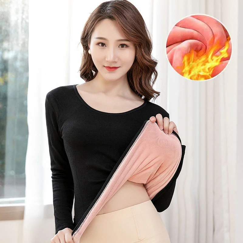 Winter Women's Thermal Underwear Fashion Design Slim Bodycare Sexy Lace Collar Fleece Woman Clothing Warm Pullover Pajamas Women
Winter Women's Thermal Underwear Fashion Design Slim Bodycare Sexy Lace Collar Fleece Woman Clothing Warm Pullover Pajamas Women