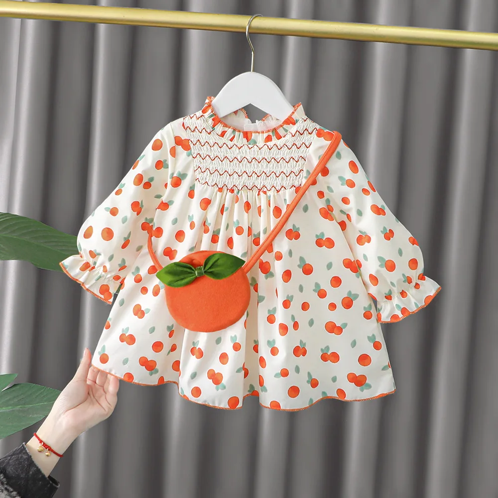 2022 Kids Dress Spring Baby Girl's Fashion Fruit Print Dress with A Small Bag Party Dress Kids Infant Clothes Kids Clothes
2022 Kids Dress Spring Baby Girl's Fashion Fruit Print Dress with A Small Bag Party Dress Kids Infant Clothes Kids Clothes
