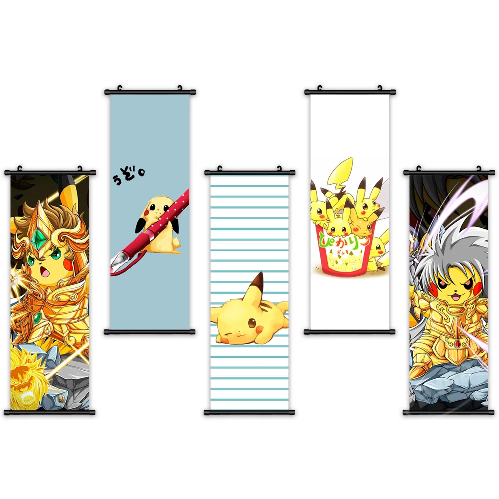 Cute Wall Artwork Cartoon Canvas Mural Pokemon Pictures Painting Print Pikachu Poster Plastic Hanging Scrolls Home Decoration
Cute Wall Artwork Cartoon Canvas Mural Pokemon Pictures Painting Print Pikachu Poster Plastic Hanging Scrolls Home Decoration
