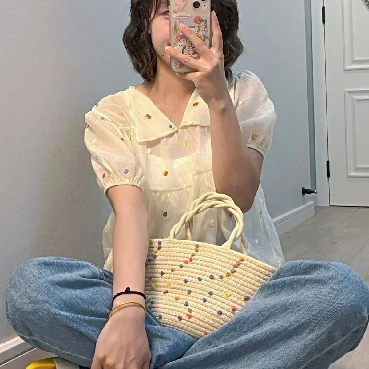 Woman's bags holiday hand woven basket bag cotton handbag small vegetable basket beach bag handbags
Woman's bags holiday hand woven basket bag cotton handbag small vegetable basket beach bag handbags