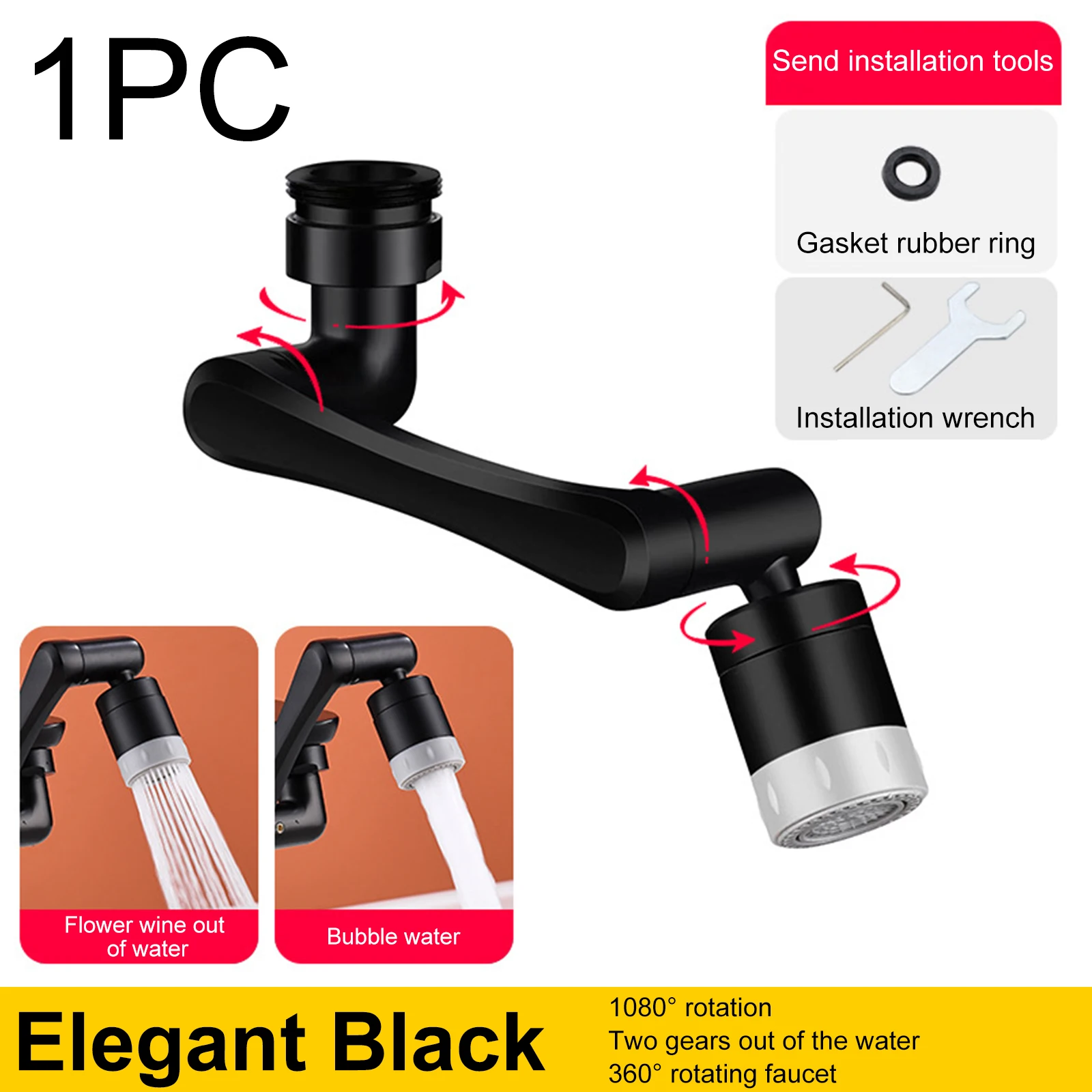 Rotatable Multifunctional Extension Tap Spray Filter Taps 1080° Rotating Sink Tap Aerator Sink Aerator for Washing and Gargling
Rotatable Multifunctional Extension Tap Spray Filter Taps 1080° Rotating Sink Tap Aerator Sink Aerator for Washing and Gargling