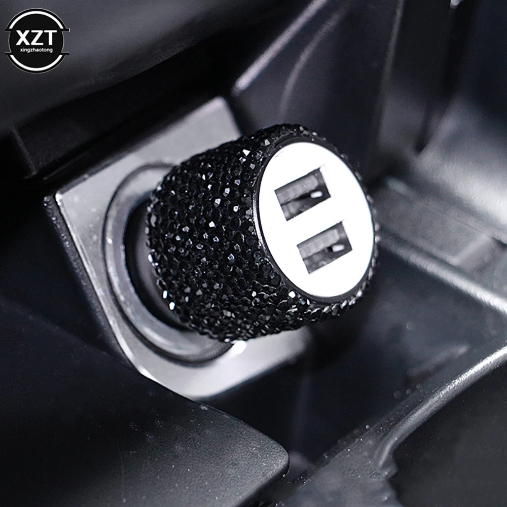 Dual USB Car Charger Diamond Car Phone Charger Fast Charger Socket Aluminum Alloy with Safety Hammer Function Car Accessories
Dual USB Car Charger Diamond Car Phone Charger Fast Charger Socket Aluminum Alloy with Safety Hammer Function Car Accessories