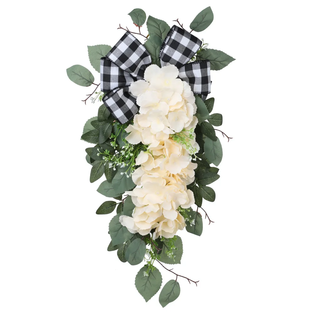 Simulated Front Door Hanging Wreath Home Festive Decoration 60x30cm White Gorgeous Rattan+Silk
Simulated Front Door Hanging Wreath Home Festive Decoration 60x30cm White Gorgeous Rattan+Silk