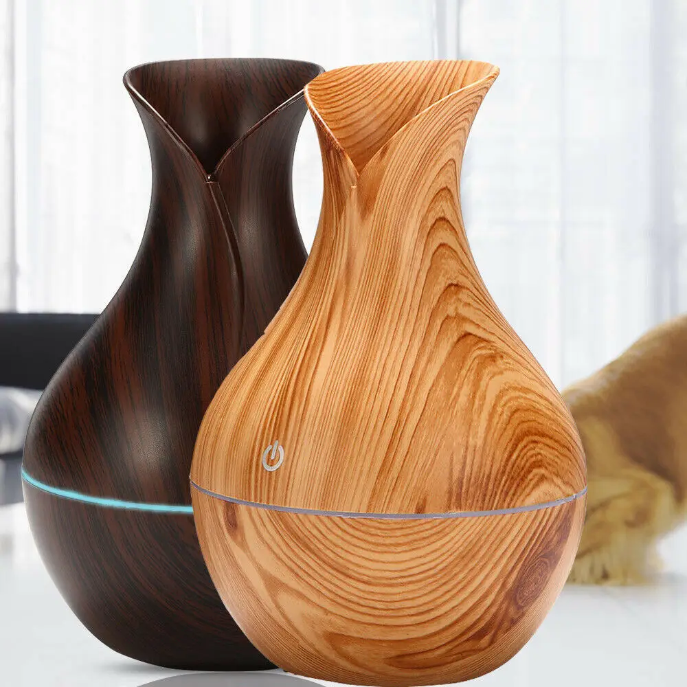 Essential Oil Diffuser with LED Night Light, Ultrasonic Aromatherapy Humidifier, Vase Shape Wood Grain Appearance New Style
Essential Oil Diffuser with LED Night Light, Ultrasonic Aromatherapy Humidifier, Vase Shape Wood Grain Appearance New Style