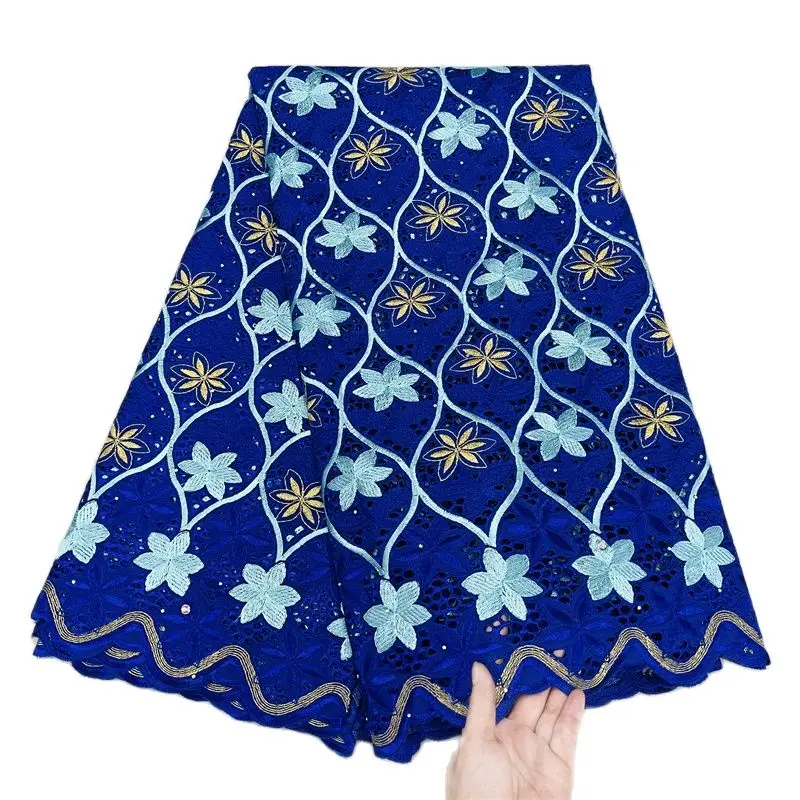 Popular African Swiss Cotton Lace Fabric New Style Nigerian Swiss Voile Lace Stones Holed Swiss Cotton Lace Fabrics 5 Yards
Popular African Swiss Cotton Lace Fabric New Style Nigerian Swiss Voile Lace Stones Holed Swiss Cotton Lace Fabrics 5 Yards